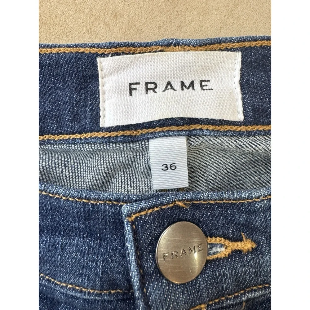 Frame L'Homme Slim Jeans Mens 36X30 Bue Stretch Denim Straight Leg Pants‎